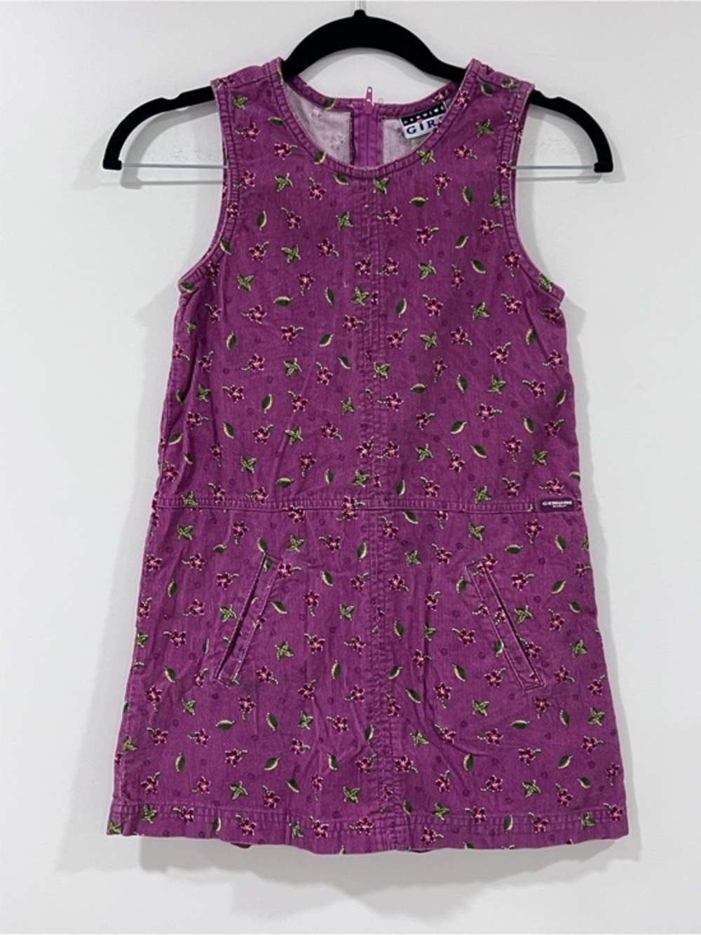 OshKosh B'gosh Purple Floral Corduroy Pinafore